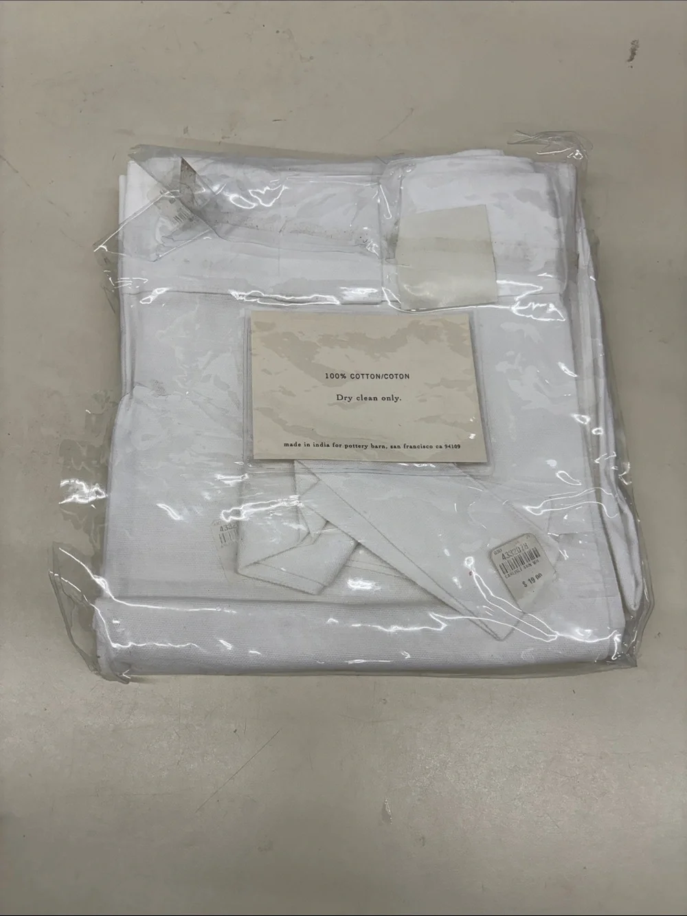 NWT Pottery Barn White Carlisle Panel Pole-Pocket Curtain